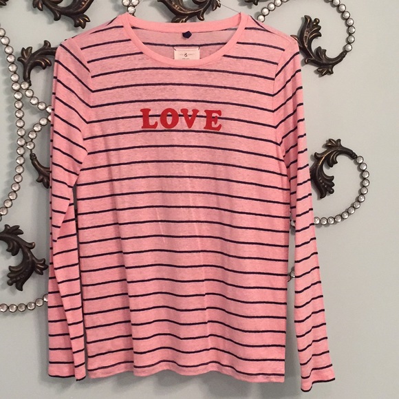 ❤️ LOVE pink and navy stripe top ❤️ - Picture 4 of 7